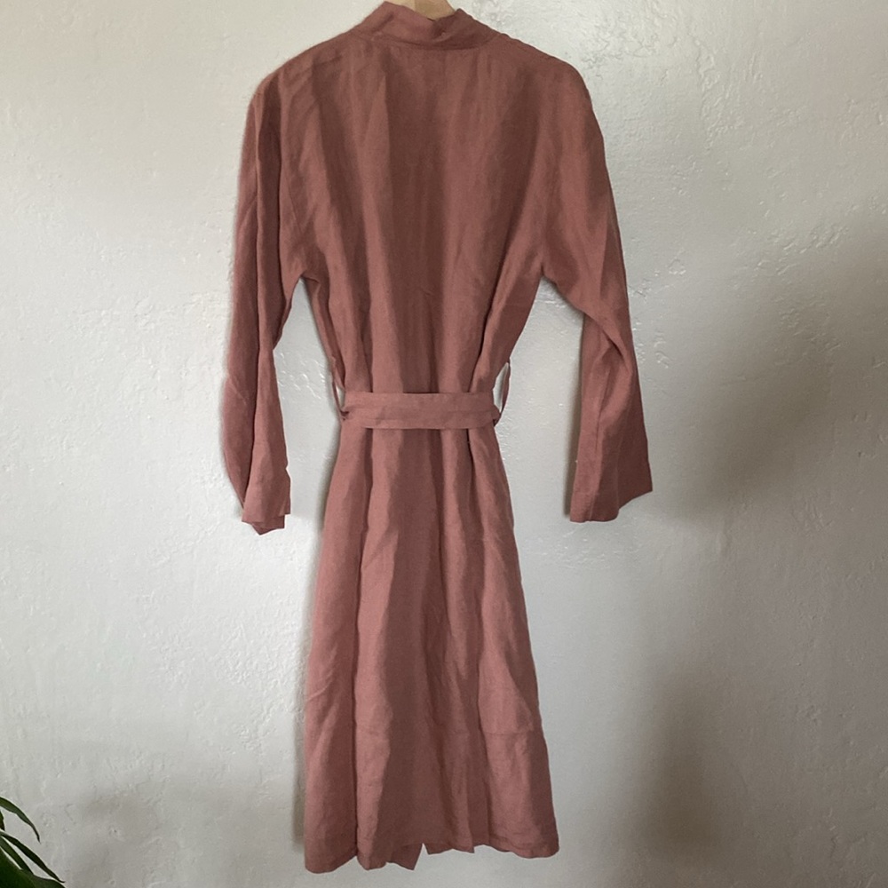 Parachute✨Linen Midi Robe in Clay - Picture 5 of 9